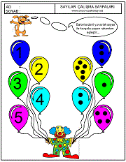 okul öncesi sayıları eşleştir